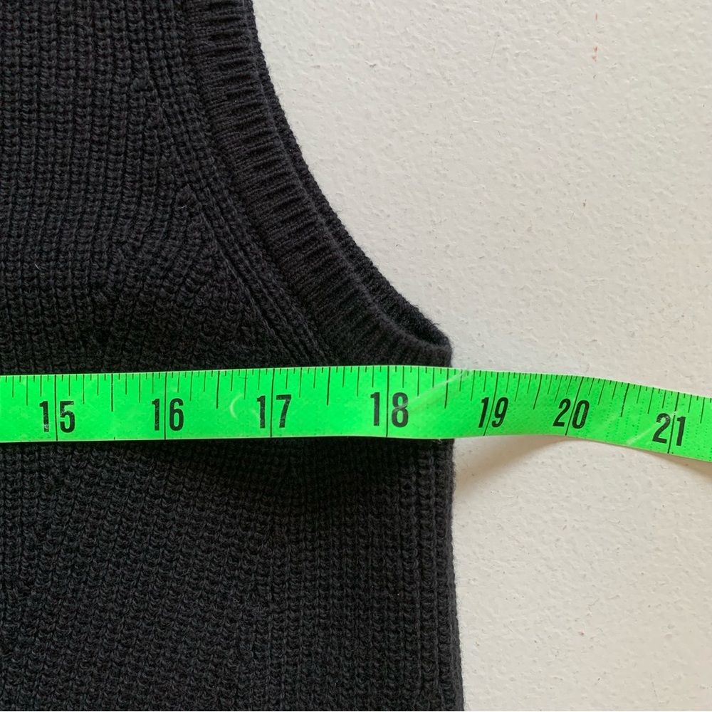 Everlane Size XL Black Midi Dress in Everyday Cotton Ribbed Knit NWOT - Picture 14 of 16